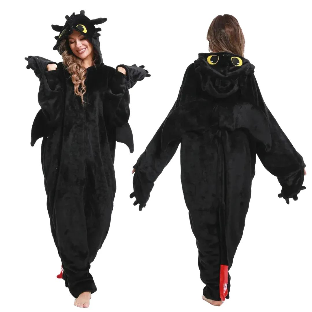 Pijama Kigurumi 3D Casal Banguela e Fúria da Luz - Imagem 3