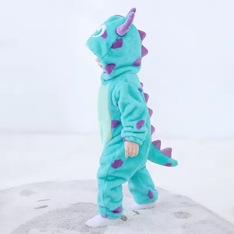 Pijama Infantil Sulley 2025 – Kigurumi Monstros SA Azul - Imagem 5