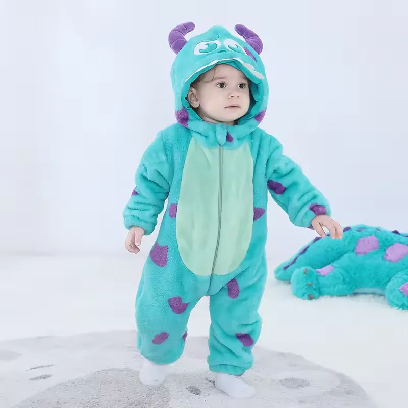 Pijama Infantil Sulley 2025 – Kigurumi Monstros SA Azul - Imagem 4