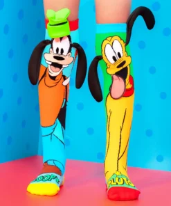 Meias 3D Pateta & Pluto com Orelhas Soltas