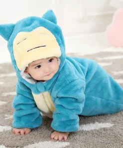 Alternative view of Pijama Infantil Snorlax – Kigurumi Pokémon Azul