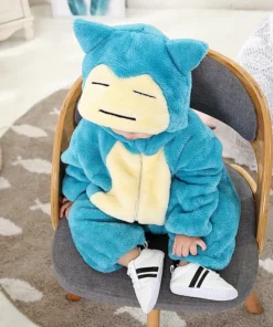 Pijama Infantil Snorlax – Kigurumi Pokémon Azul