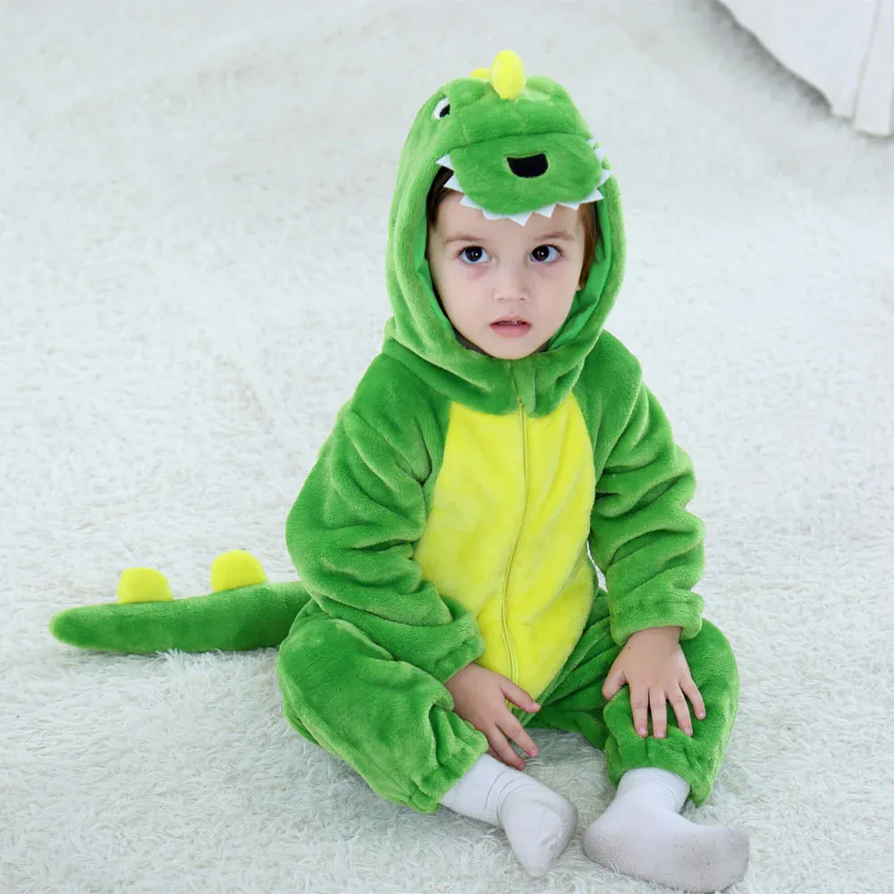 Pijama Infantil Dino – Kigurumi Verde - Imagem 5